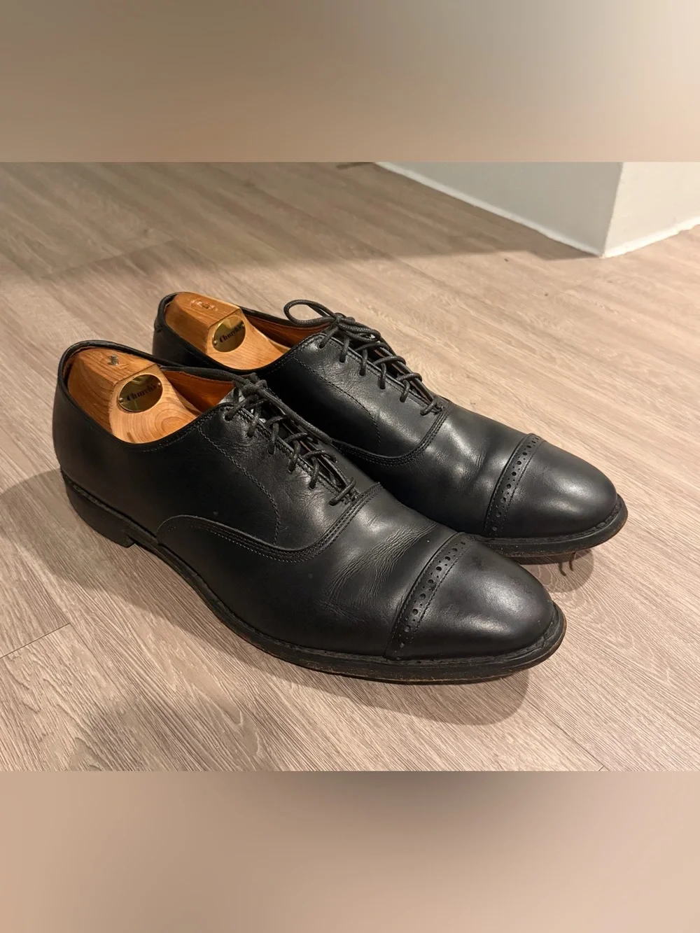 Allen Edmonds Fifth Avenue Walnut Cap Toe Oxford Men's  Sz 12C Black